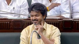 Tamil Nadu Chief Minister Joseph Vijay during the state Assembly session, in Chennai.