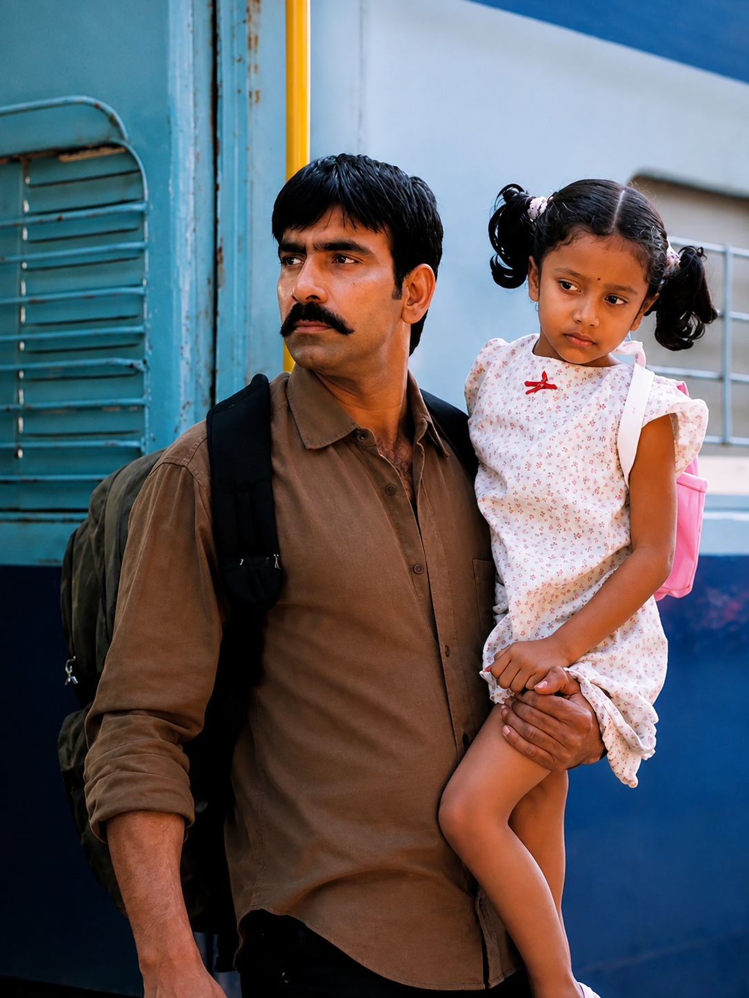 Ravi Teja and Baby Neha in Vikramarkudu