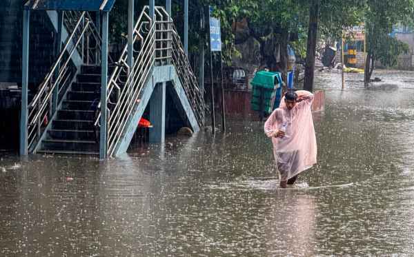 Water-logging-during-rainfall-near-Chandgiram-Akhara-in-New-Delhi-on-Friday
