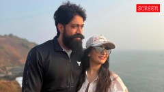 Actor Yash with his wife, Radhika Pandit