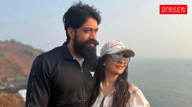 Actor Yash with his wife, Radhika Pandit