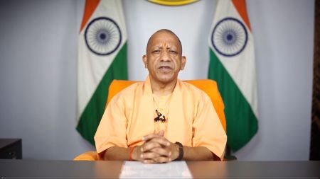Uttar Pradesh Chief Minister Yogi Adityanath announces a new Youth Policy during his Independence Day address. (Image: X/ Yogi Adityanath)