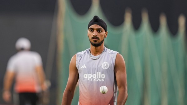 Arshdeep Singh in action during a practice session. (PTI)