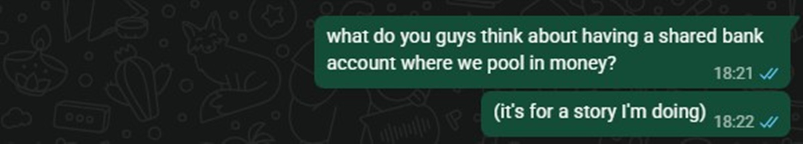 friends sharing bank account