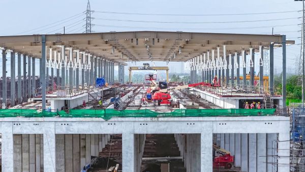 Under construction Boisar bullet train station (Image: NHSRCL)
