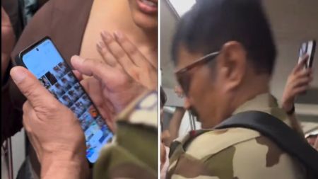 According to a police officer, the incident took place on Saturday evening near AIIMS Metro station on the Yellow Line.