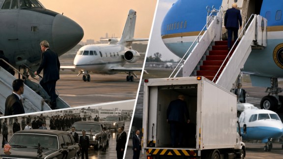 In March 2000, then US President Bill Clinton employed a similar security ruse during a trip from India to Pakistan.