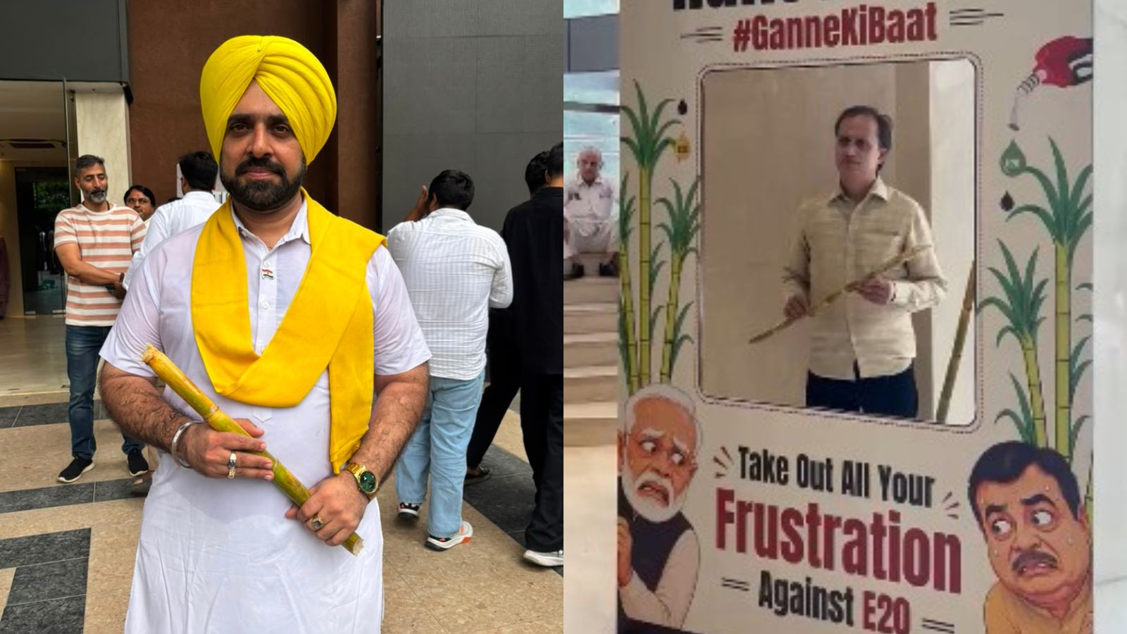 Latest protest prop? Sugarcane — AAP launches campaign against E20