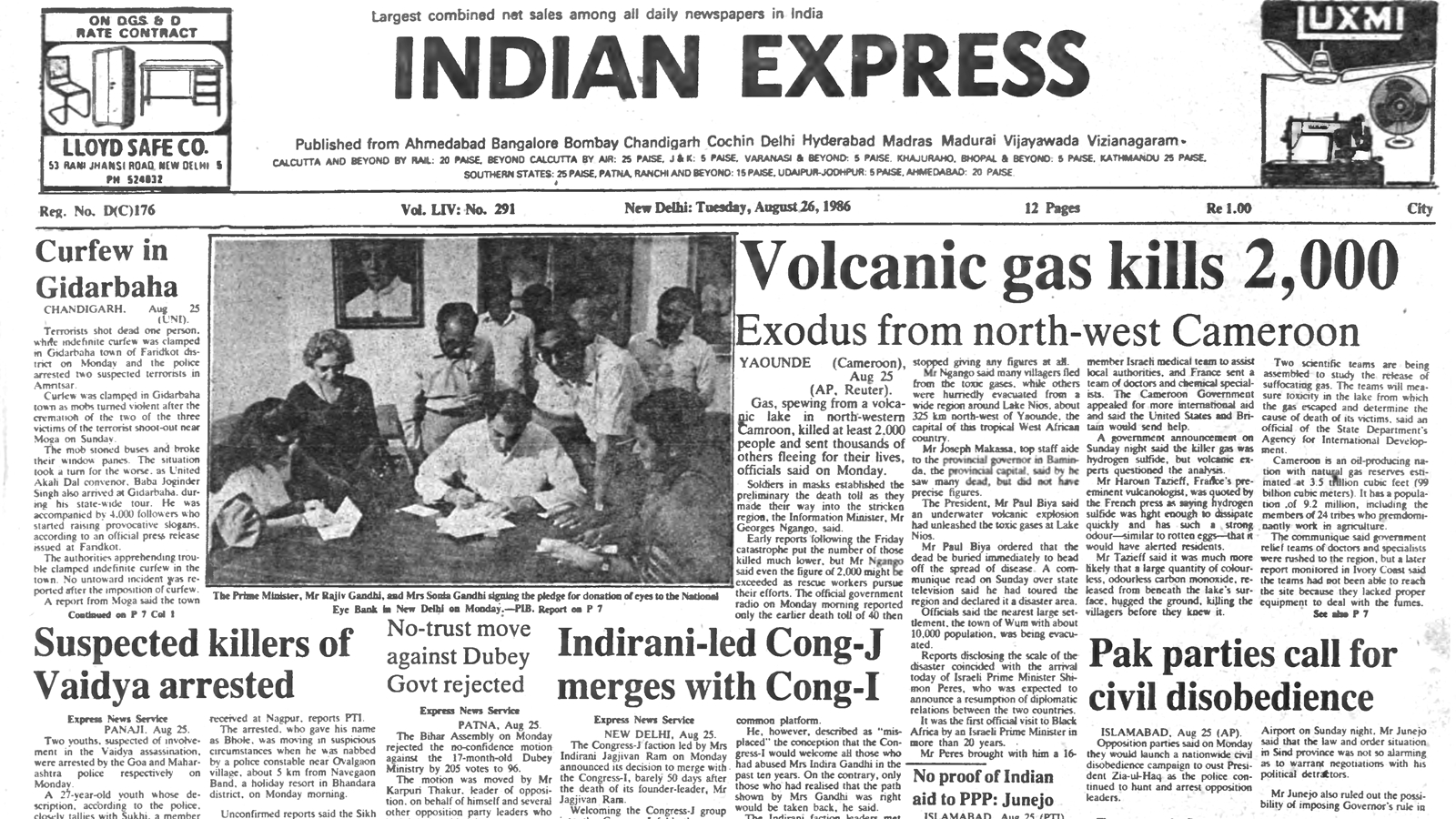 Volcanic Gas Kills 2,000: The August 26, 1986 Tragedy