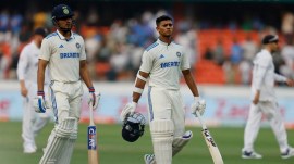 Shubman Gill joined Yashasvi Jaiswal in the final session. (Reuters Photo)