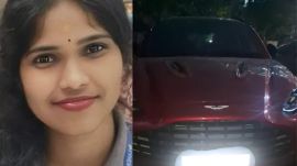Bharati Mukhi, 26, who worked as a sales executive at the Lifestyle store in Inorbit Mall, was killed after being run over by an Aston Martin while crossing the road opposite the mall around 3 pm on August 16. (Express photo)