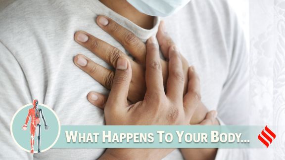 Person holding their breath