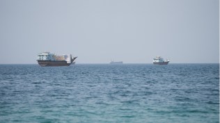 Vessels near the Strait of Hormuz, as seen from Musandam, Oman. (REUTERS FILE)