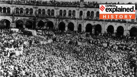 independence day: People gathered on August 15, 1947.