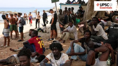 influx of migrants into Spanish enclaves of Ceuta and Melilla