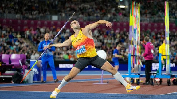 Weber took the lead in the first throw with a mark of 83.71m and maintained his lead till the last, only bettering it with a massive 90.40m at the last moment. (AP Photo)
