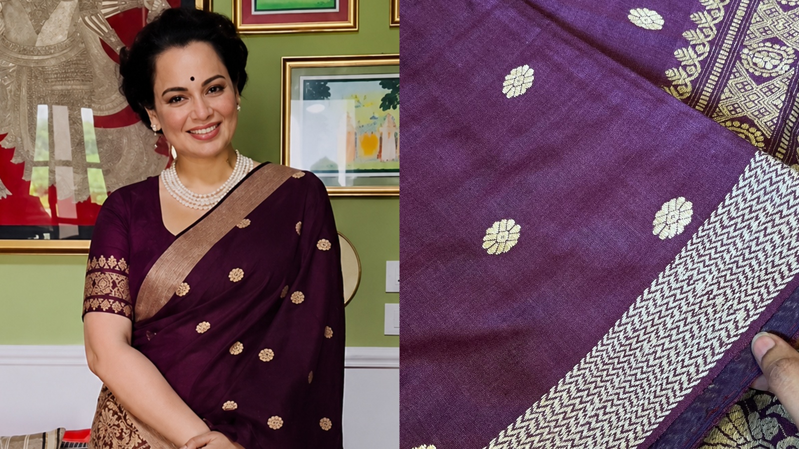 The story behind Kangana Ranaut’s 2.5-month, handwoven Meghalaya sari