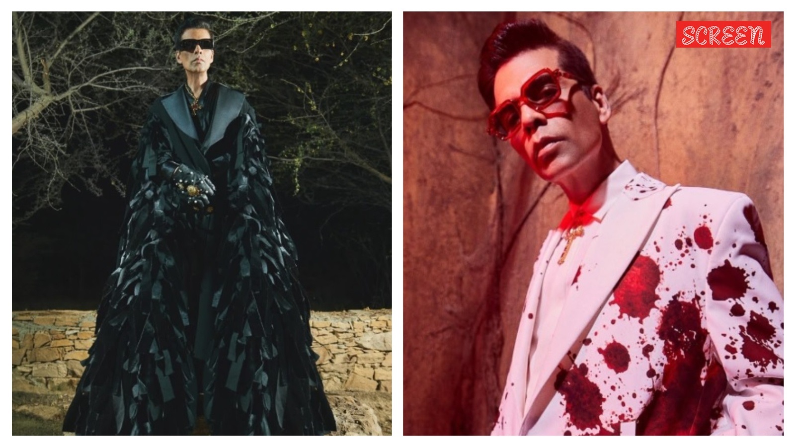 Inside Karan Johar’s Traitors wardrobe: Blood all over, crow trench, roses on black