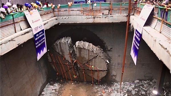 Kolkata Metro Purple Line tunnel breakthrough: Khidderpore-Victoria section hits key milestone (Image: Metro Railway)
