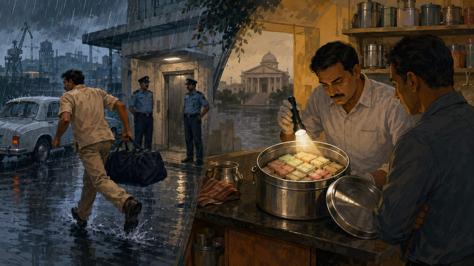 He fled with everyone’s salaries 18 years ago. A steel container in his kitchen gave him away