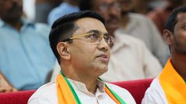 Goa Chief Minister Pramod Sawant held a meeting with several legislators on Monday morning, ahead of the assembly session. (Credit:X/@DrPramodPSawant)