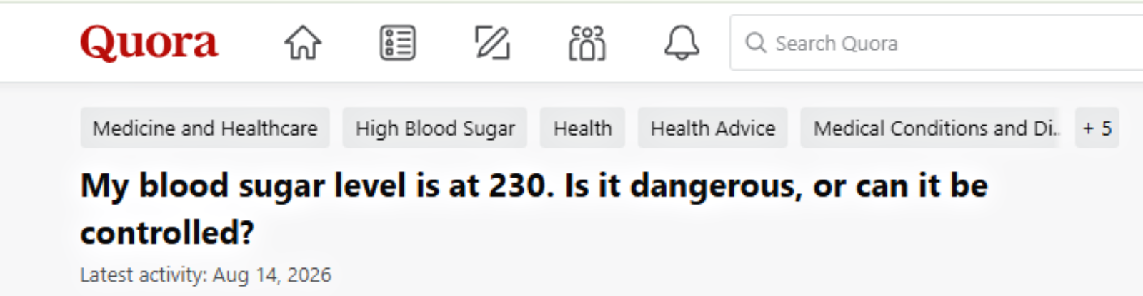 blood sugar