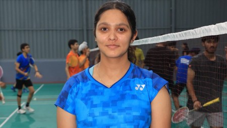 Radhika, who is around three years older than Tanvi, is currently at 79th position in the BWF (Badminton World Federation) world women’s doubles rankings. (Express Photo by Jasbir Malhi)