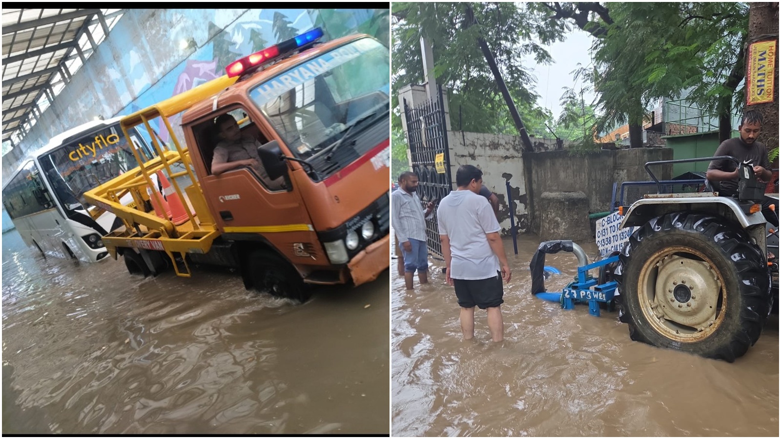 Gurgaon rain chaos: WFH advised as flooded roads trigger massive traffic jams