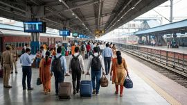Northern Railway has advised passengers to reach Delhi railway stations early ahead of Independence Day amid heightened security arrangements. (Image generated using AI)
