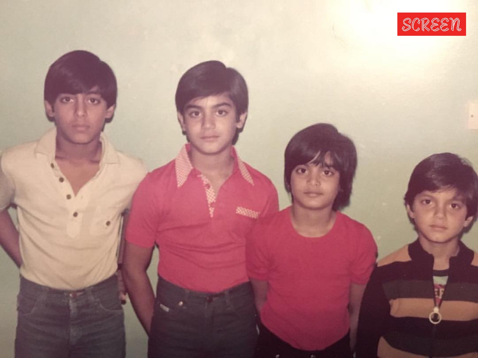 A childhood photo pf Salman, Arbaaz, Alvira and Sohail Khan