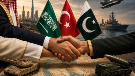 The three governments have not yet disclosed the contents of the agreement, and it remains unclear whether it includes mutual defence commitments, intelligence sharing or joint military exercises. (AI-generated image)