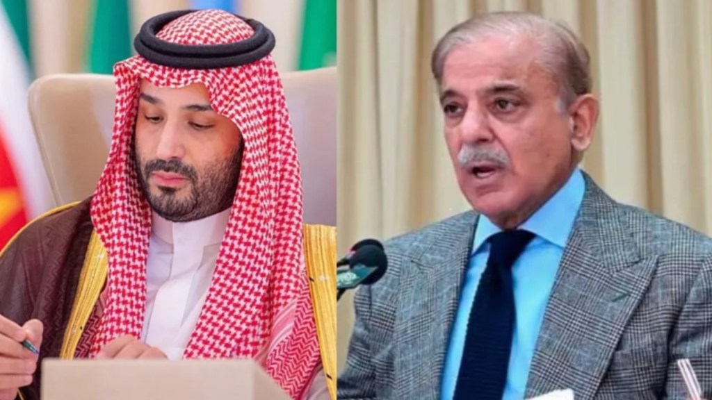 Turkish President Recep Tayyip Erdogan, Pakistani Prime Minister Shehbaz Sharif (right) and Pakistan Army chief General Asim Munir are expected to meet Saudi Crown Prince Mohammed bin Salman (left) in Jeddah for the signing ceremony. (File image)