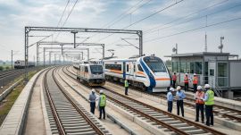India's first high-speed rail test track nears completion (Image generated using AI)
