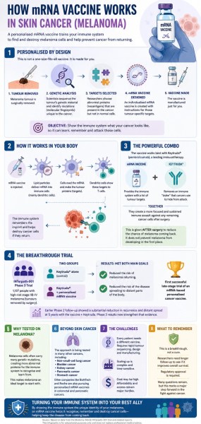 How mRNA vaccine works in skin cancer