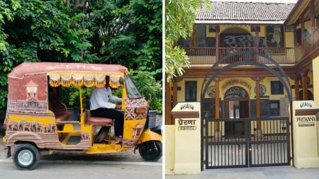 vadnagar heritage autorickshaw, prerna parisar, PM Modi school