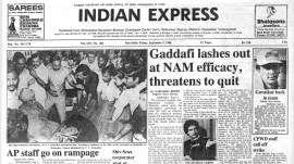 Gaddafi slams US, Zia rakes up Kashmir at NAM, Delhi Bar council chief quits, Gavaskar back in team, 40 Years Ago, editorial, Indian express, opinion news, current affairs