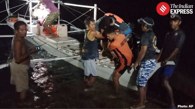 People jumped off the boat in panic
