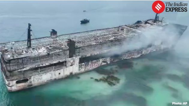 A massive fire aboard a ferry in the central Philippines killed five onboard on Wednesday