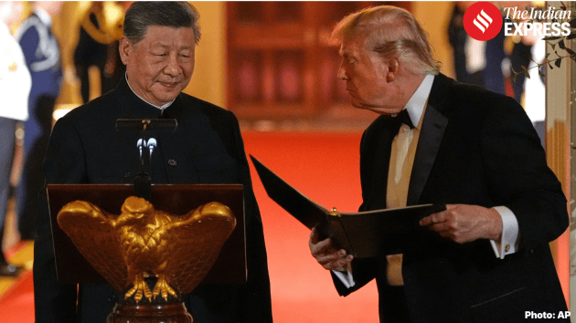 Xi Jinping arrived at White House on Thursday for a bilateral talk