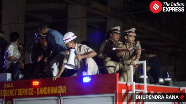 Officials told The Indian Express that at least five of the injured persons were taken to the GMERS Civil Hospital, Gandhiangar