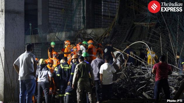 Ceiling of an under-construction commercial building in the Kudasan area of Gandhinagar, Gujarat’s capital, collapsed around 9 pm on Wednesday, according to news agency PTI