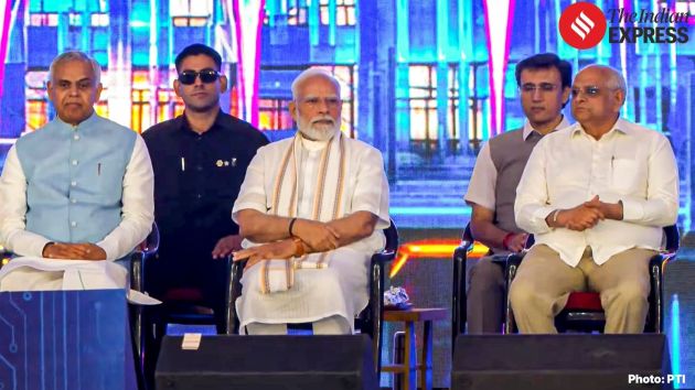 Thousands of people attended the event, with Gujarat ministers and MLAs