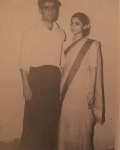 Indu with her husband former Major General of the Pakistani Army, Aboobaker Osman Mitha (Credits: Instagram/ tehreema_mitha)