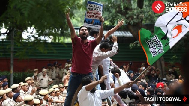 The demonstration came days after the IYC launched an online petition demanding Kumar's removal