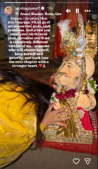 Akriti Instagram Story