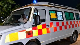 The ambulance that the family called from Community Health Centre got stuck in a pothole, and two hours to pull the vehicle out with the help of a tractor