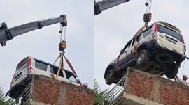 Anand Mahindra Bihar rooftop SUV