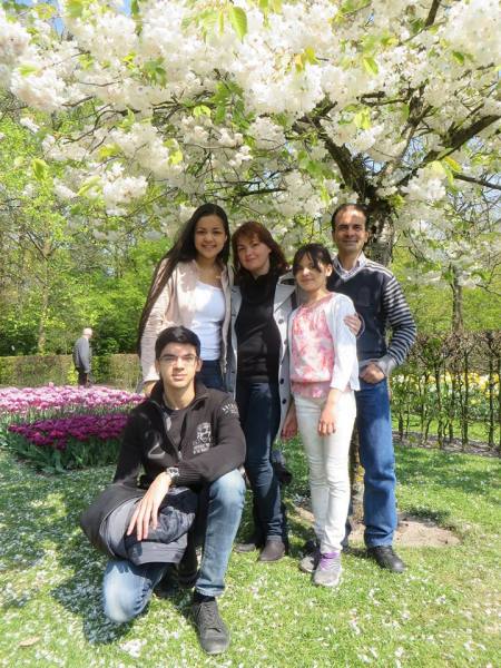 Dutch Grandmaster Anish Giri with his family: his father Sanjay Giri, mother, Olga Giri, and sisters Natasha Giri and Ayusha Giri. (Special Arrangement)