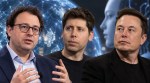(From left) Anthropic CEO Dario Amodei, OpenAI CEO Sam Altman and SpaceX founder Elon Musk. (AI-generated image),
