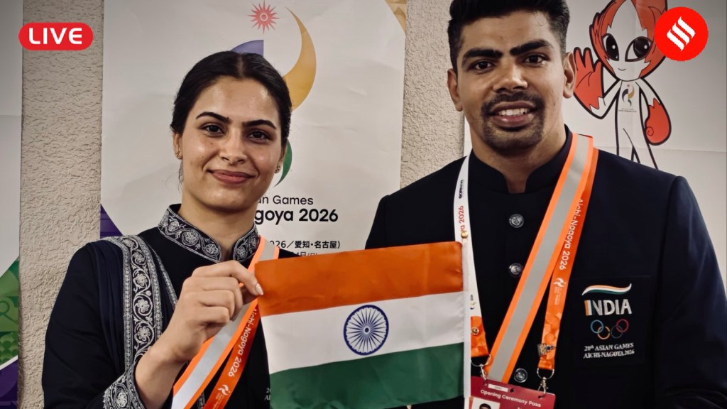 Asian Games Opening Ceremony live: Shooter Manu Bhaker and kabaddi player Pawan Sehrawat will lead the Indian contingent out at the athletes' parade.
